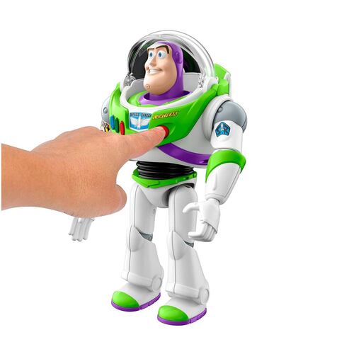 Disney Pixar, Buzz Figura de 12" con feature , Juguete para niños de 4 años en adelante