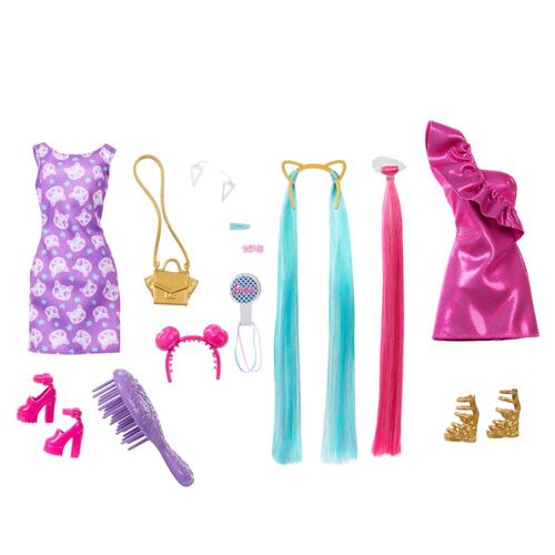 Barbie Surtida Cabello Arcoíris Extra Largo