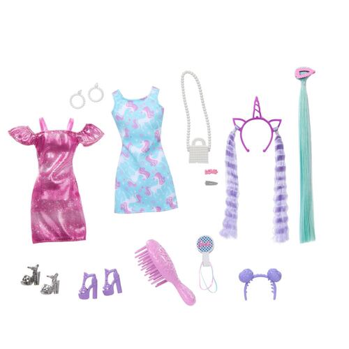 Barbie Surtida Cabello Arcoíris Extra Largo