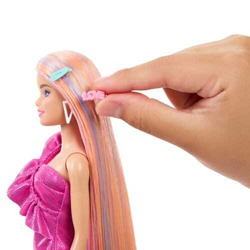 Barbie Surtida Cabello Arcoíris Extra Largo