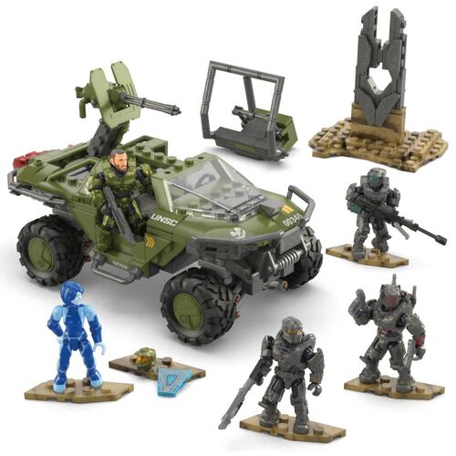 Juguete Armable Warthog del Fleetcom Halo MEGA