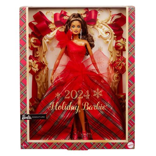 Muñeca Holiday Doll Cabello Castaño Barbie Signature