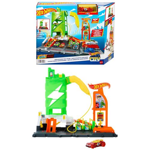 Pista de Juguete Súper Estación de Gasolina Hot Wheels