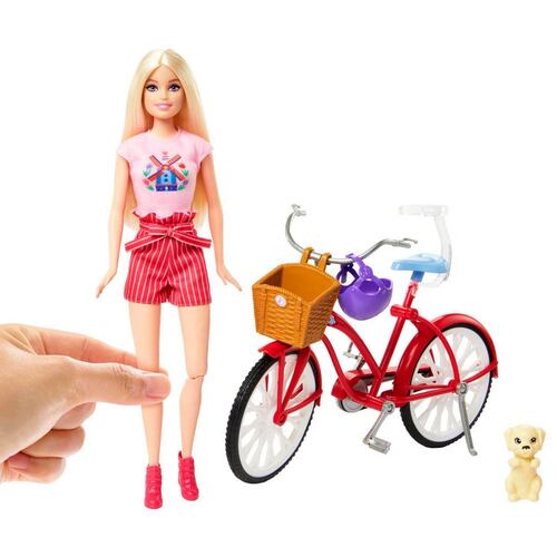 Barbie Bicicleta con Muñeca y Perrito