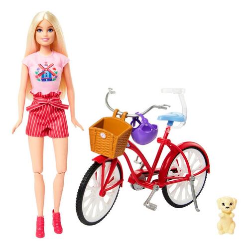 Barbie Bicicleta con Muñeca y Perrito