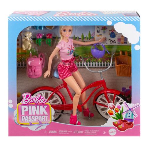 Barbie Bicicleta con Muñeca y Perrito