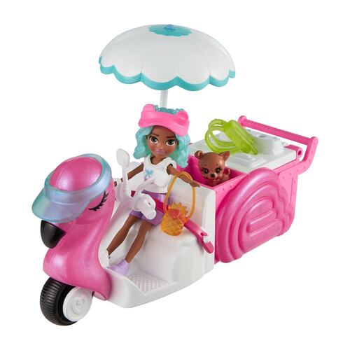 Set de Juego Carrito de Bocadillos de Flamingo Polly Pocket