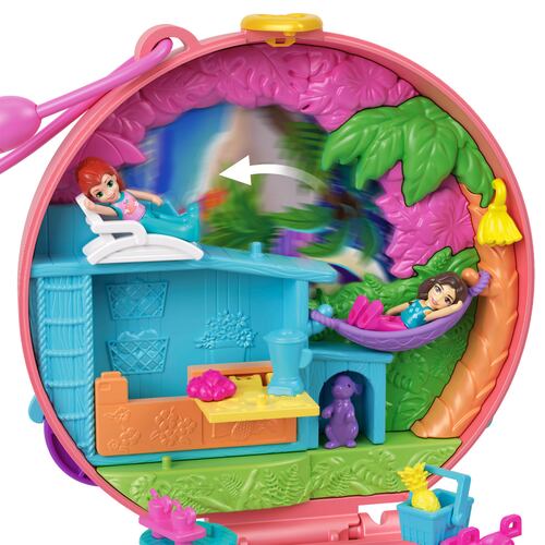 Set de Juego Compacto Mundo Sorpresa Perrito en Moto Polly Pocket
