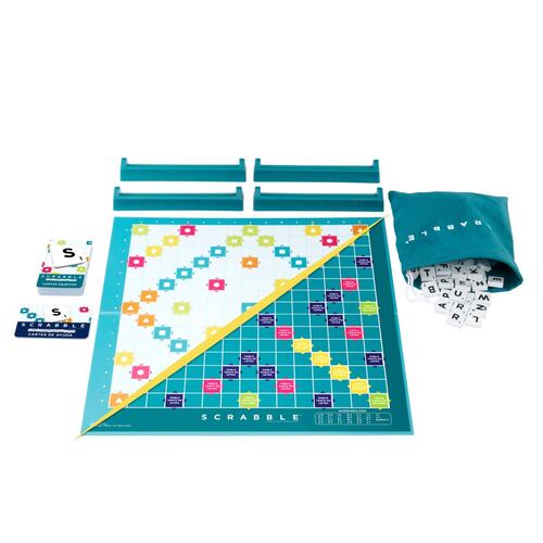 Scrabble - Juego de Mesa 2 en 1 con palabras- Mattel