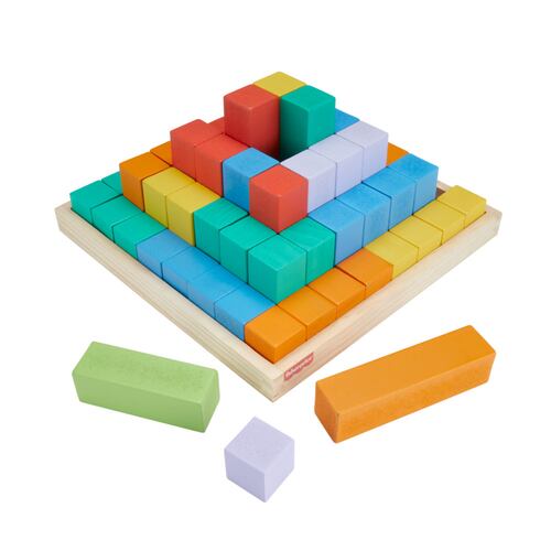 Juguete FISHER-PRICE Pirámide de Bloques de Madera