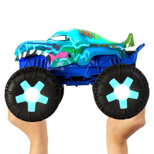 Vehículo de Control Remoto Mega Wrex con Luces y Sonidos Monster Trucks HOT WHEELS