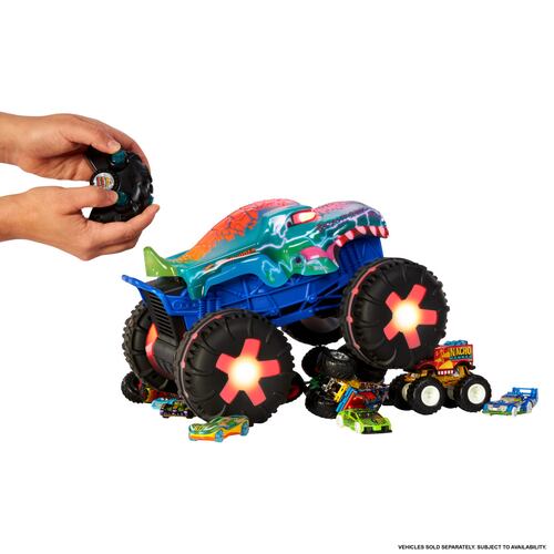 Vehículo de Control Remoto Mega Wrex con Luces y Sonidos Monster Trucks HOT WHEELS
