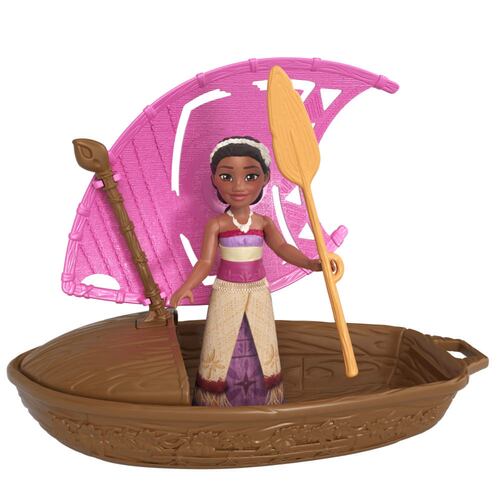 Figura Mini MOANA 2 en Canoa con Sorpresa y Accesorios