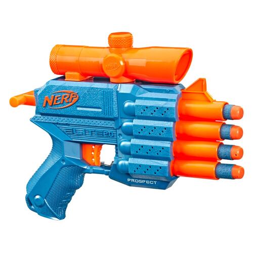 Lanzador de Dardos NERF Elite 2.0 Prospect QS-4 Incluye 8 Dardos