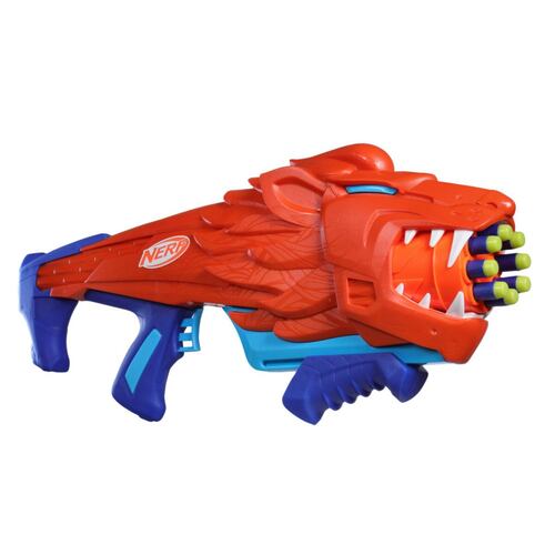 Lanzador Nerf Junior Wild Lionfury Diseño León con 16 Dardos Flexibles Espuma Nerf Elite 2.0. Hasbro
