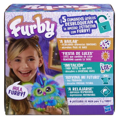 Peluche Interactivo Furby Galaxy Edición Brilla en la Oscuridad de Hasbro