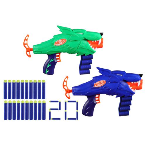 Set 2 Lanzadores Nerf Wild Wolf