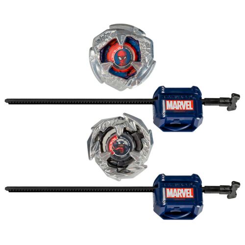 Set 2 Beyblade x Marvel Spider-Man 3-60F y Venom 3-80N