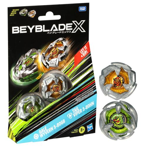 Set Trompo Beyblade X Yell Kong 3-60GB y Helm Knight 5-80T Hasbro