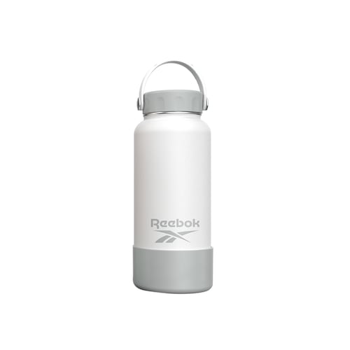 Termo Lifestyle REEBOK de Acero Inoxidable con Agarradera Capacidad de 32 Oz en Color Blanco