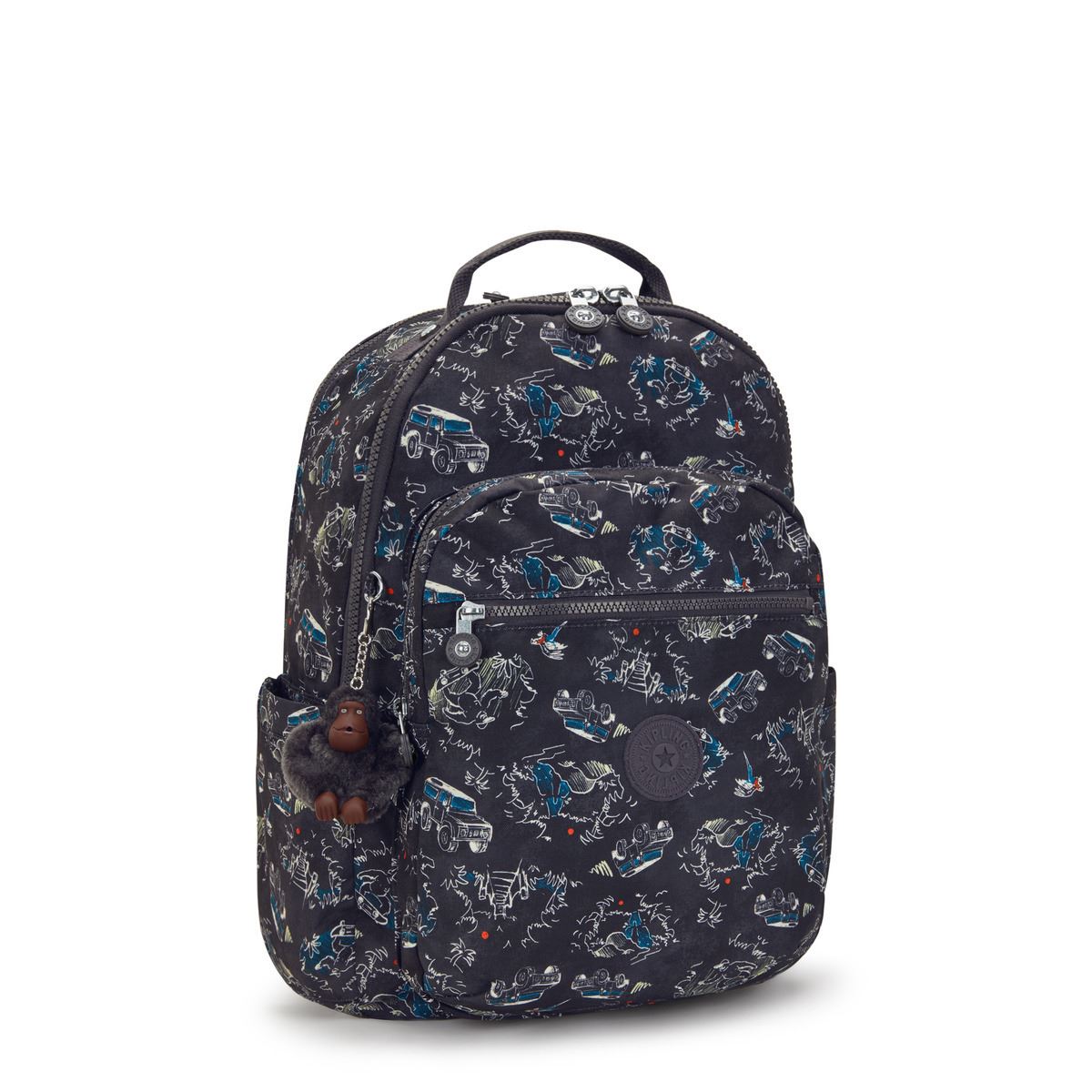 Gray kipling backpack best sale