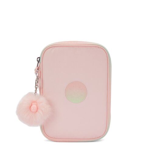 Lapicera Pouches/Cases Kipling Rosa Metálico para Mujer