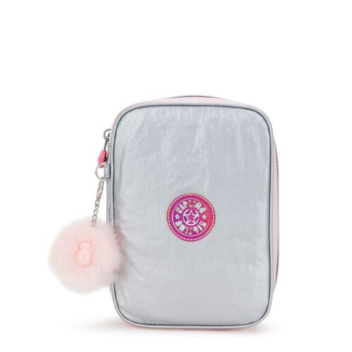 Lapicera Pouches/Cases Kipling Plateada para Mujer