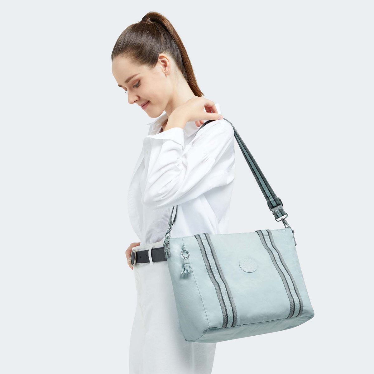 Kipling ASSENI S Kleine Tragetasche – Mit Abnehmbarem Schulterriemen & Roboter-Affen Als Maskottchen