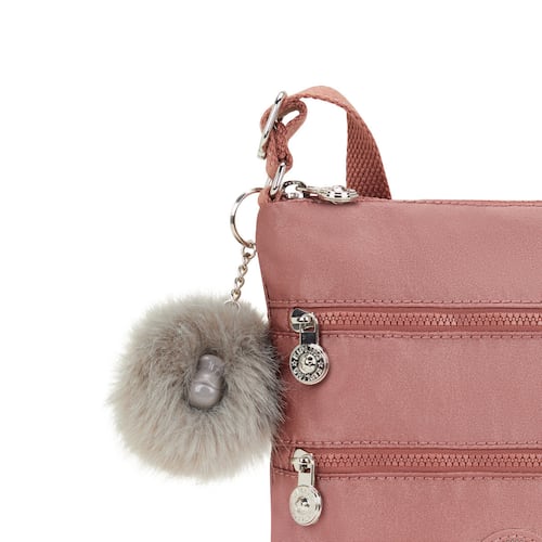 Bolso Crossbody Bags Kipling Rosa Metálico para Mujer