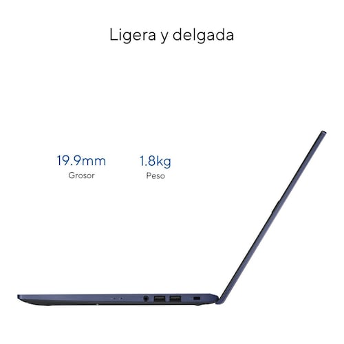 Laptop ASUS D515DA-BQ1590W Ryzen 3 12 GB RAM 256 SSD azul