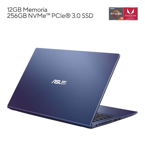 Laptop ASUS D515DA-BQ1590W Ryzen 3 12 GB RAM 256 SSD azul