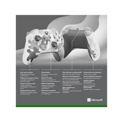 Control Xbox Arctic Camo Inalámbrico