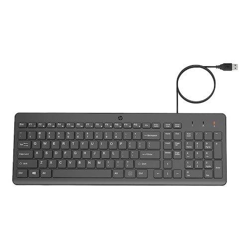 Teclado alámbrico HP 150 color negro