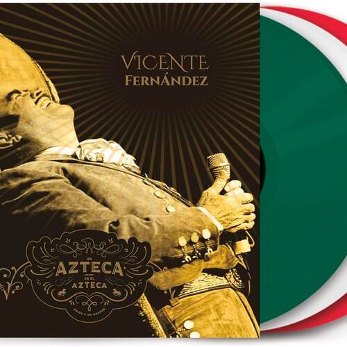 LP3 + DVD Vicente Fernández - Un Azteca En El Azteca (LPS color Verde, Blanco y Rojo)
