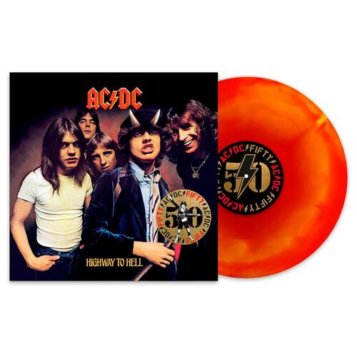 LP AC/DC - Highway To Hell 50 Anniversary (Orange Hellfire)