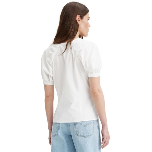 Blusa Levi's® Talla M Blanca Cuello V
