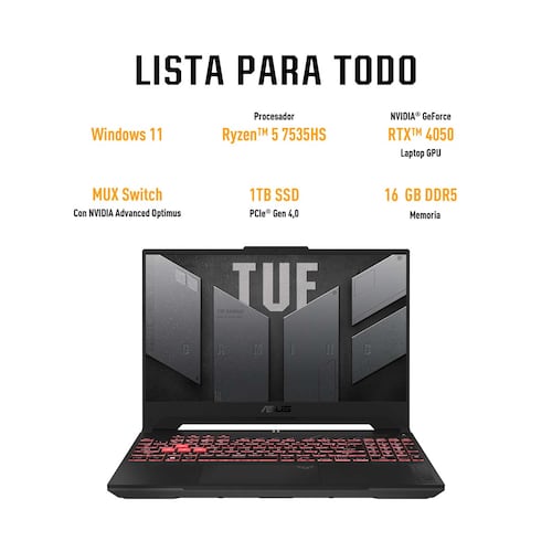 Laptop G 15.6 Pulgadas Fa507Nu-Lp116W R5 161 4050