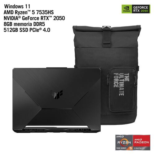 Laptop Asus Gamer Ryzen 5 8 RAM 512 GB NVIDIA RTX2050