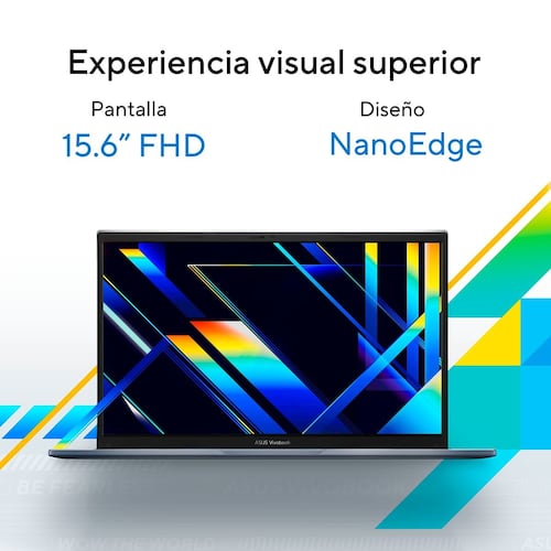 Laptop ASUS Vivobook 15.6 Pulgadas X1504ZA-NJ972W Ci5 1235U 16G 512G Azul + Mochila y Mouse
