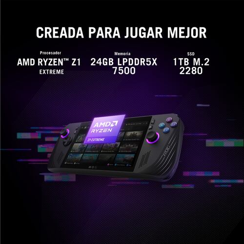 Asus Rog Ally X Rc72La-Nh007W Rz1 Extreme 24G 1T Negro