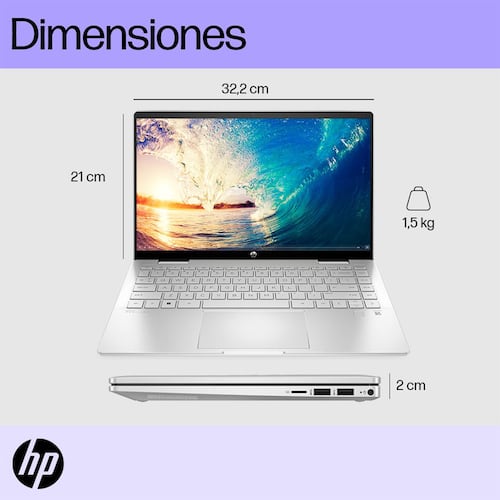 Laptop Touch Hp Pavilion 360 14-Ek0010 Ci312 8Gb 512Gb