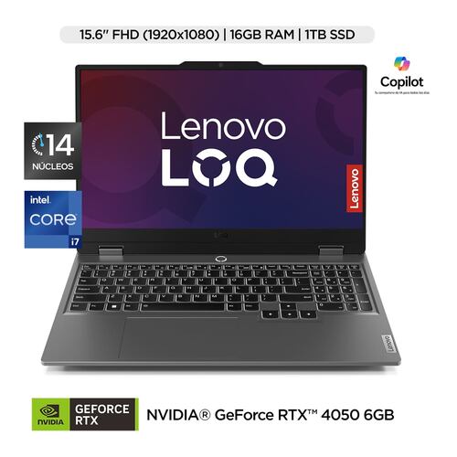 Laptop Lenovo de 15.6 Pulgadas G Loq 15iax9e Procesador Ci7 12th 16gb 1tb 4050