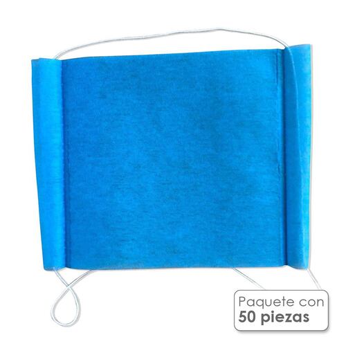 Cubrebocas Desechables azul 2 capas  paquete 50 piezas