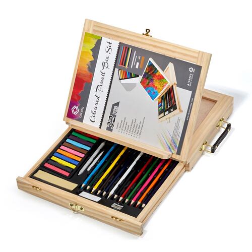 Cajas de lápiz coloreado