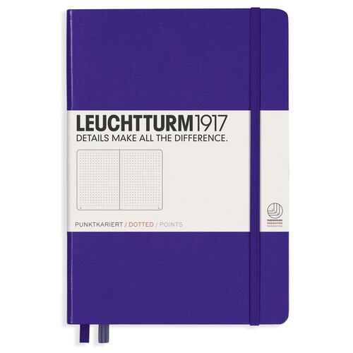 Libreta medium notebook dotted purple