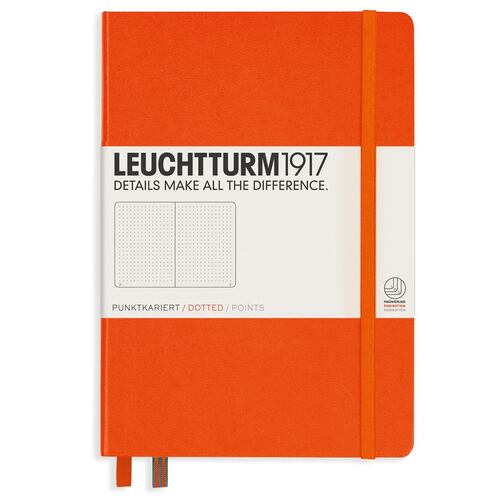Libreta medium notebook dotted orange