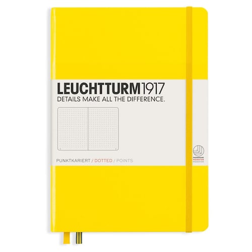 Libreta medium notebook dotted lemon