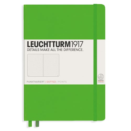 Libreta medium notebook dotted fresh green