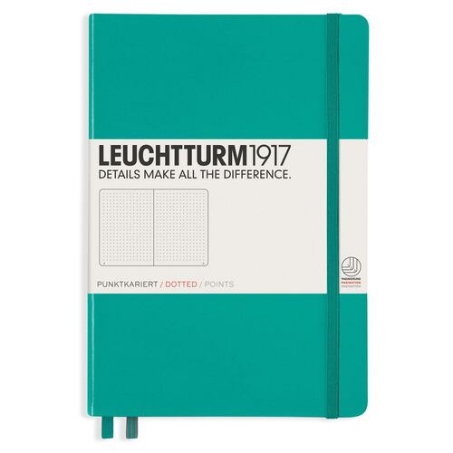 Libreta medium notebook dotted emerald