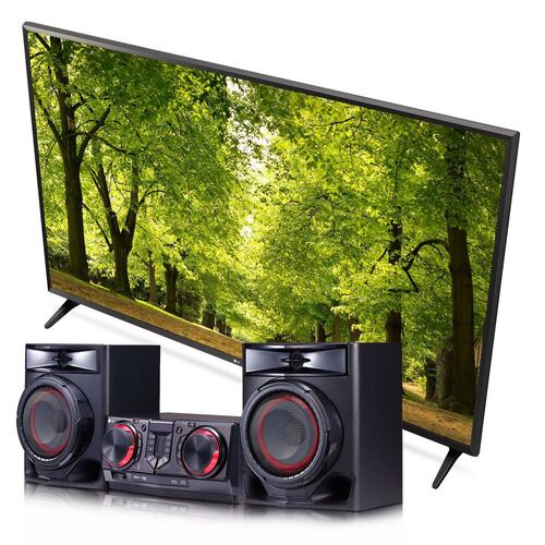Bundle Pantalla LG 49 49UJ6350 + Minicomponente LG CJ44